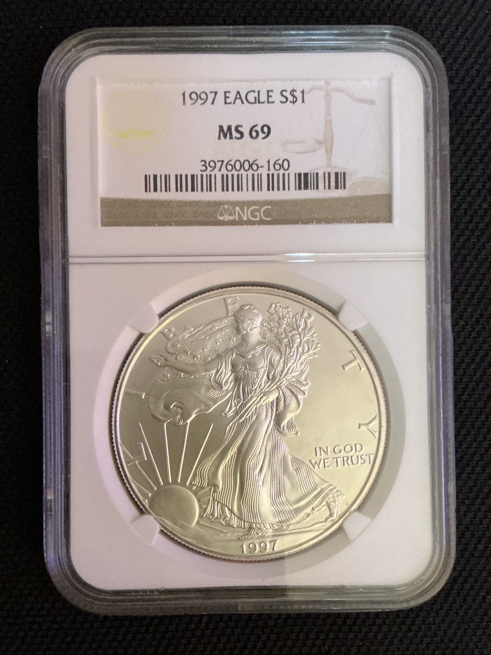 -Certified 1997 American Silver Eagle MS69 - Silver Coin